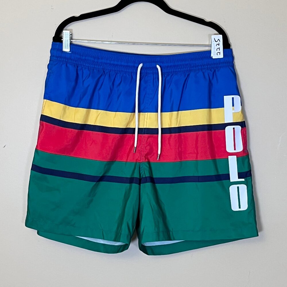 Polo Ralph Lauren Traveler Classic Shorts Spellout Swim Trunks - Men's Size XL